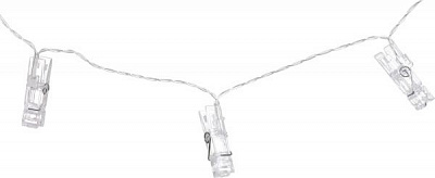 Електрогірлянда лінійна для фото CW-LCP-10L15B світлодіодна (LED) 10 ламп 1,5 м