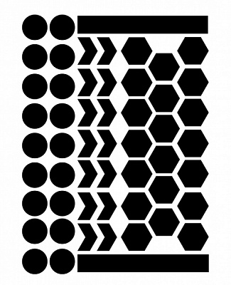 Светоотражающая наклейка LOOM Фигуры LM-10073-black для твердых поверхностей