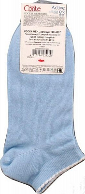 Носки женские Conte ACTIVE хлопковые р. 23-25 голубой 