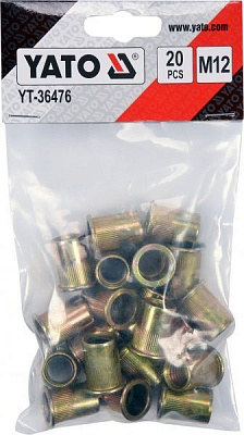 Набор 14,8х22 мм 20 шт./уп. золото M12 YATO YT-36476