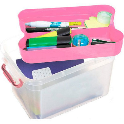 Контейнер с вкладышем Nota Bene 6,3 л розовый 165x280x195 мм