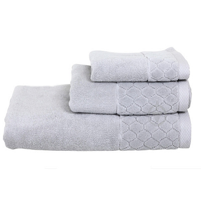 Рушник махровий La Nuit VELOUR CELLS 70x140 см світло-сірий