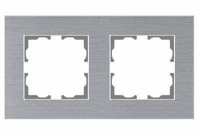Рамка двойная HausMark Stelo универсальная хром 501-6544-147