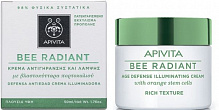Крем день-ніч Apivita Bee radiant з насиченою текстурою для сяйва і захисту від передчасного ст