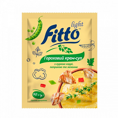 Крем-суп Fitto Light Гороховий куркою каррі паприкою та зеленню 40 г