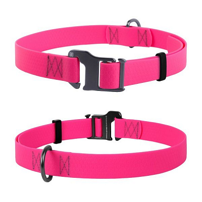 Ошейник WAUDOG Waterproof водостойкий 2,5х35-70 см розовый