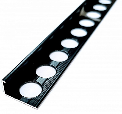 Уголок для плитки Braz Line алюминий BLB-5404-75-9017-K.27 2,7 м черный 
