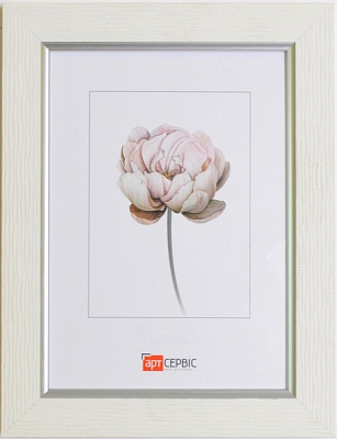 Рамка для фото Арт-Сервіс ЕА-01848 1 фото 21х30 см білий із сріблястим