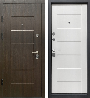 Дверь входная Министерство дверей Лидер - 72 (МИКС) венге структурный 2050х860 мм правая