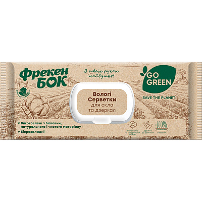 Салфетки влажные для стекладля зеркал Фрекен Бок 36 шт./уп.