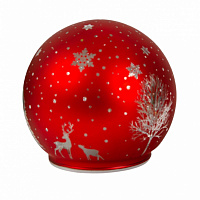 Ліхтар новорічний Куля червоний
