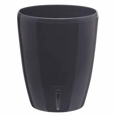 Вазон пластиковий Santino Орхідея Twin круглий 3,3 л антрацит (OTW33ANT)