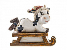 Фигурка декоративная Корова на санках 7,5 192-082 Lefard