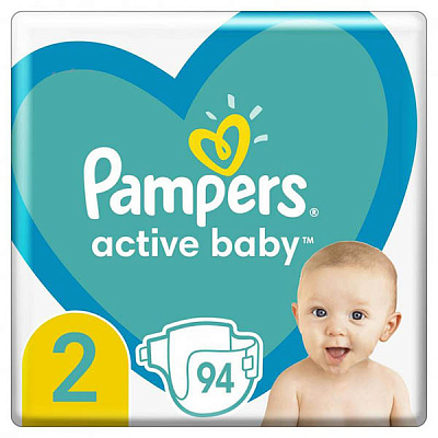 Подгузники Pampers New Baby 2 4-8 кг 94 шт.
