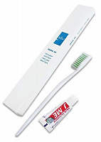 Дорожній набір ENJEE в індивідуальній упаковці зубна щітка + зубна паста 3 г середньої жорсткості