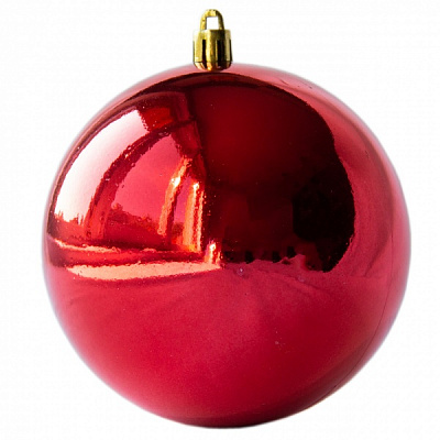 Куля новорічна 9835 червоний