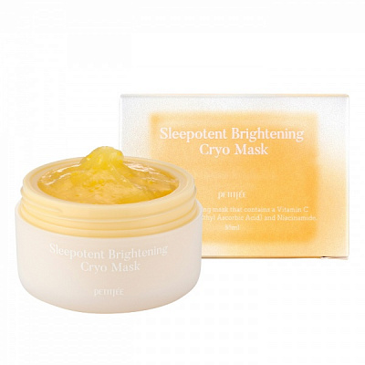 Кріомаска Petitfee Sleepotent Brightening Cryo Mask для вирівнювання тону з вітаміном С і ніацинамідом 55 мл 1 шт.