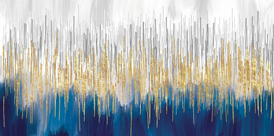 Репродукция Абстракция золотом 50x100 см Арт Фемелі 