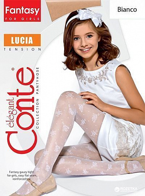 Колготки детские Conte-Kids CE LUCIA bianco р.104-110 белый 