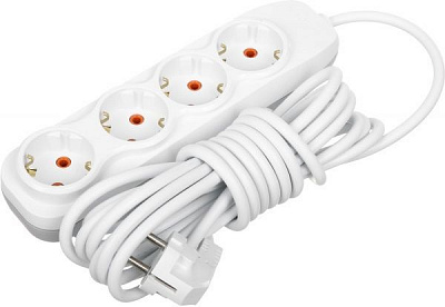Подовжувач Nilson із заземленням 4 гн. білий 5 м 44130105