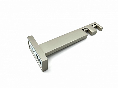 Держатель для карниза Quadrum Square line двойной 17 см сталь матовая 1 шт.