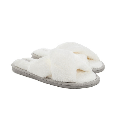 Тапки домашние Twins HS-VL махровые 14161 р.38/39 молочный