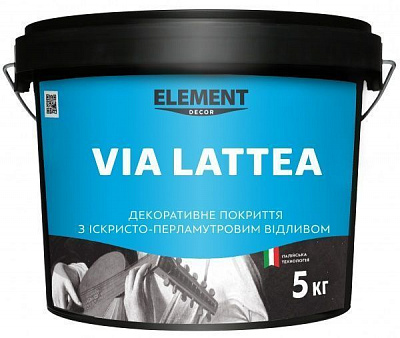 Декоративное покрытие моделирующая Element Decor Via Lattea Argento 5 кг перламутровый
