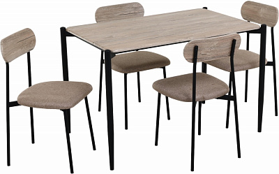 Комплект мебели Центр Меблів столовый Optimal 1100x700x740мм дуб крафт серый/черный