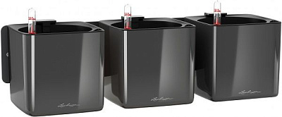 Вазон декоративный Lechuza Green Wall Home Kit Glossy квадратный 1л антрацит (13524) 