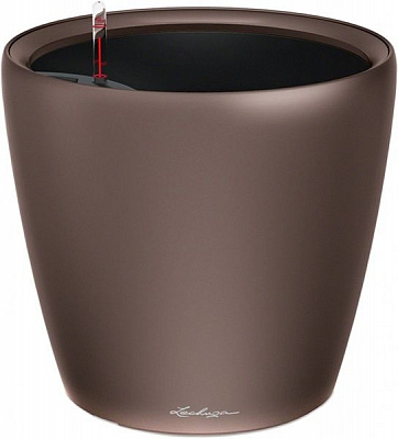 Вазон пластиковый Lechuza Classico Premium LS 35 круглый 39,1л кофейный (16061) 