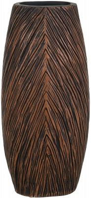 Ваза полирезиновая коричневая Browny 16х10х34 см