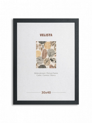 Рамка для фотографии со стеклом Velista 20BW-86888v 1 фото 30х40 см черный 