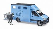 Набір Bruder Автомобіль MB Sprinter для первезення тварин з конем 1:16 02674