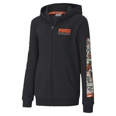 Джемпер Puma Alpha Hooded Jacket 58127401 р. 176 чорний