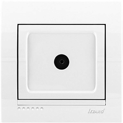 Розетка TV прохідна Lezard Deriy білий