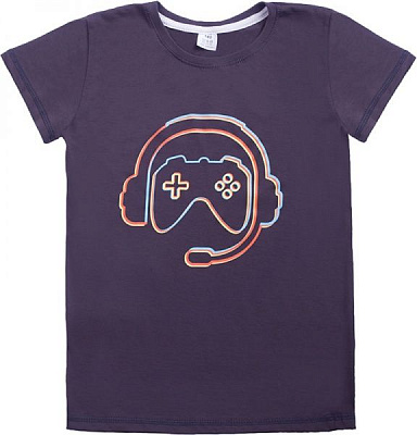 Футболка для хлопчиків Luna Kids Play station р.164 сірий