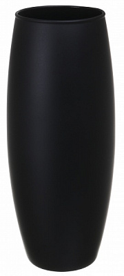 Ваза стеклянная Soft бочка 25 см черная 
