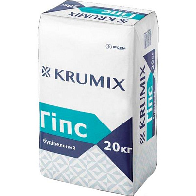 Гипс строительный KRUMIX Г-5 Н II 20 кг