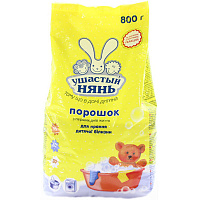 Пральний порошок для машинного та ручного прання Ушастый нянь для прання дитячої білизни 0,8 кг