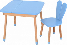 Комплект стол и стул ArinWOOD Зайчик Desk с ящиком пастельно синий 04025 