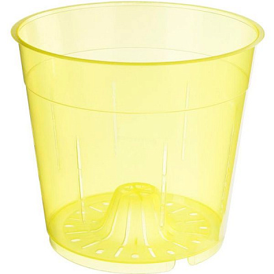 Горшок для орхидей Декор-Престиж с отверстием 1.5 л желтый 