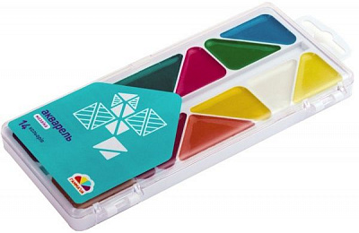 Краски акварельные Мозаика 14 цветов без кисточки 300103 Гамма UA