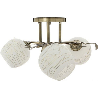 Люстра стельова Accento lighting Antares 3xE27 антична латунь ALG-73477/3