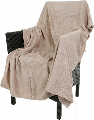 Плед КМ с напылением светлый 150x125 см в ассортименте 