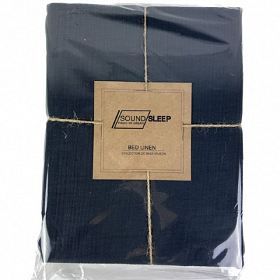 Простирадло Muslin Graphite 180x220 см графіт SoundSleep