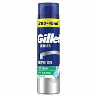 Гель для гоління Gillette Series для чутливої шкіри з алое віра 240 мл