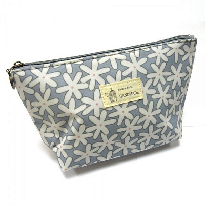 Косметичка Ромашки принт 1 шт. серый B5108FL-grey 