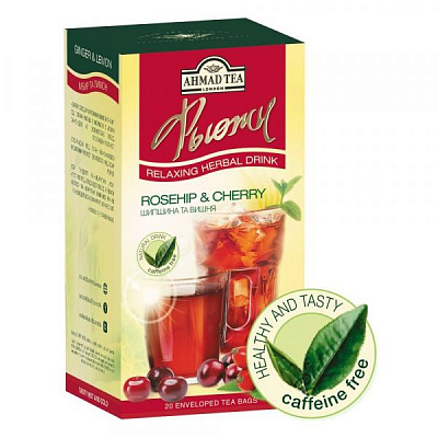 Фруктова суміш AHMAD Шипшина та Вишня в одноразових пакетиках 20 шт. 20 г