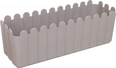 Ящик балконный Алеана со вставкой 49x16,5 см прямоугольный какао 