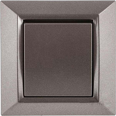 Вимикач одноклавішний UP! (Underprice) Vesta без підсвітки 10 А 220-250В сірий металік